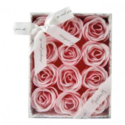 MATHILDE M : Coffret de 12 Roses en feuilles de savon